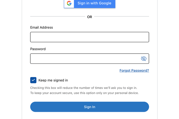 Sign in or create a Kroger account