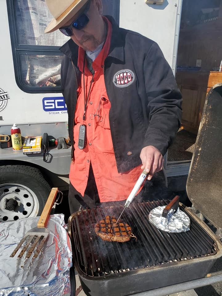 Gene Potts cooking
