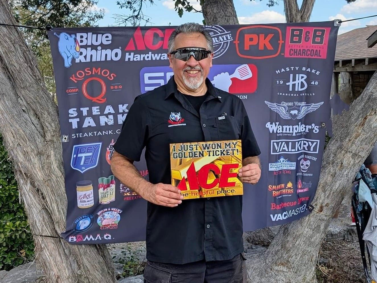 James Garza winning his Golden Ticket at the at Righteous Ribeye Cookoff